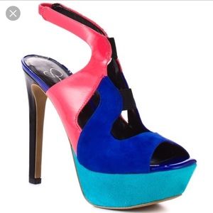 Platform high heels - multicolor